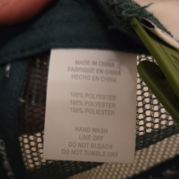 O'Neill Green Trucker Hat with Floral Skeleton Design - Picture 3 of 3